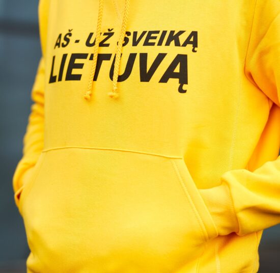 Laisvo stiliaus džemperis "Aš - už sveiką Lietuvą"