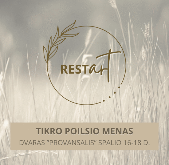 RESTart savaitgalio stovykla. Tikro poilsio menas 2026 m. spalio 16-18 d.